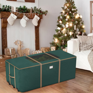 Christmas tree storage tote with online wheels